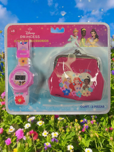 Reloj Digital Con Luz Y Cartera Niños Personajes Princess Princess Princess
