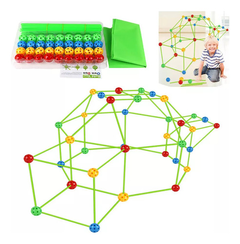Kit Kids Construction Fort Construction Castillos, Túneles,
