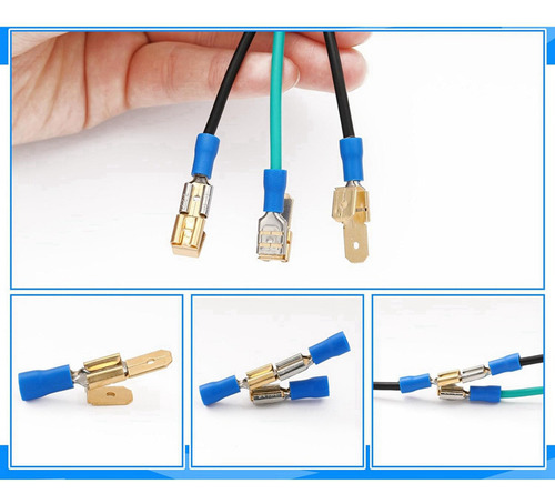 100 Unidades De Conectores Piggyback Spade, Adaptador De 3 V