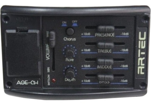 Preamplificador Y Micrófono Artec Age-ch Agech Con Chorus