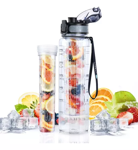 botellas de para agua con infusor de frutas botella deportiva 32oz
