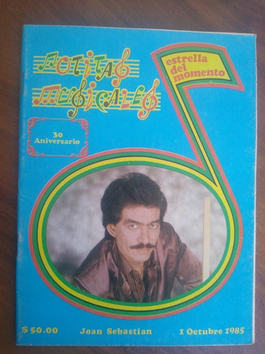 Joan Sebastian Revista Notitas Musicales 1985 Reportaje Yuri