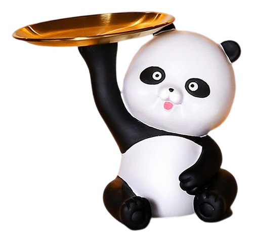 Bandeja De Almacenamiento De Escultura De Panda Multiusos,