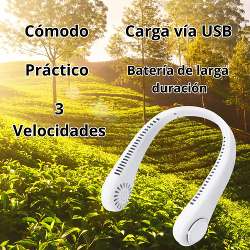 20 Pzs Ventilador De Cuello Recargable Para Hogar Oficina Blanco