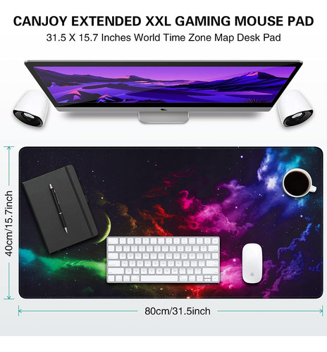 Alfombrilla De Ratón Para Juegos, Canjoy Extended Mouse P...