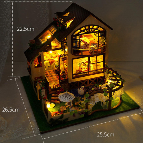 Kits De Casa De Muñecas En Miniatura Casa De Muñecas Hecha