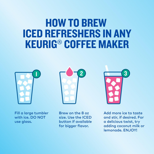 Donut Shop Coffee 20 K-cup Iced Refreshers Strawberry Acai