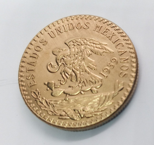 Llavero Moneda 20 Pesos Oro