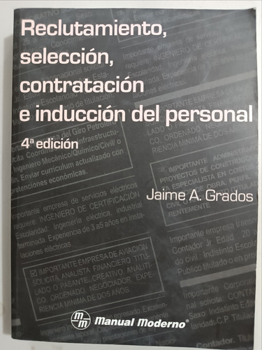 Reclutamiento Selección Contratación E Inducción De Personal (Usado)