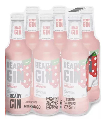 Bebida Gin Morando Pack Com 6 Garrafas 275ml Ready Gin