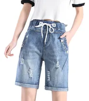 Comprar Moda Shorts Mujer Mezclilla Casual Juvenil Plus Size Shorts