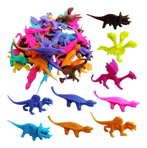 30 Dinosaurios De Plástico 7 Cm Juguete Souvenir Piñata Niño