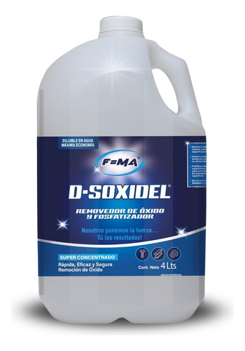 Removedor De Oxido D-soxidel 4lts ( Quita Oxido )