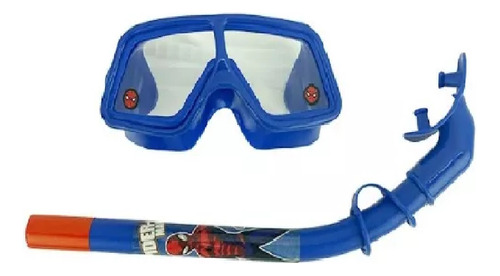 Set De Buceo Snorkel + Visor Antiparras Spiderman Niños