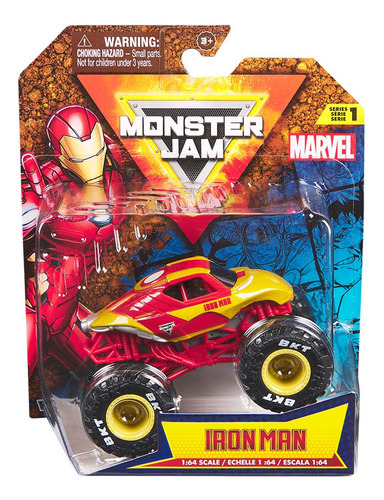 Monster Jam Marvel 1.64 Capitan America Iron Man Black Pante