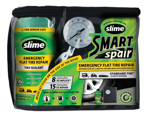 Kit Smart Repair De Slime: Compresor 12v + Sellante 16 Oz