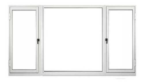 Ventana Conjunta Módena Aluminio Bco Vidrio Float 250x200