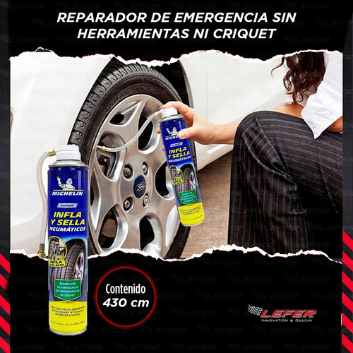 Imagen 5 de 9 de Infla Y Sella Neumaticos Auto Repara Pinchadura Michelin X 2