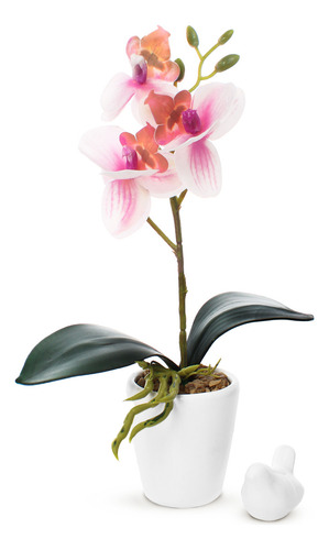 Arranjo De Flores Artificiais Realistas Orquidea Artificial Cor Rosa