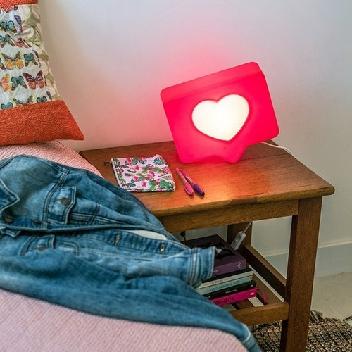 Imagem 2 de 2 de Luminária Ícone Amei Instagram Vermelho - Bivolt