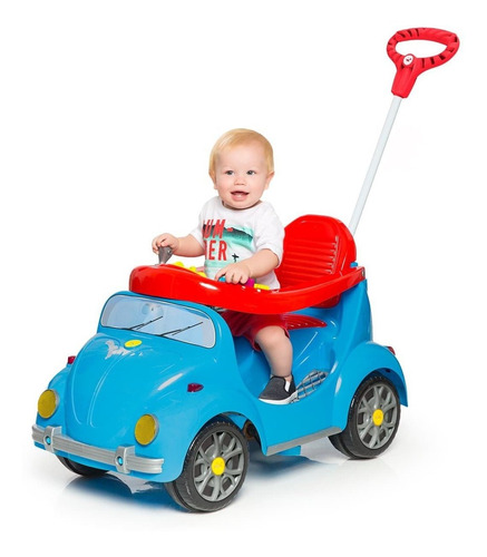 Carrinho Passeio Infantil Pedal Empurrador 1300 Fouks Azul