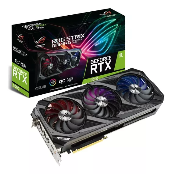 Placa De Video Nvidia Asus Rog Strix Geforce Rtx 3090