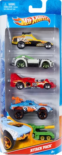 Pacote de Carrinhos Hot Wheels com 5 Sortido - Mattel - Loja Mega