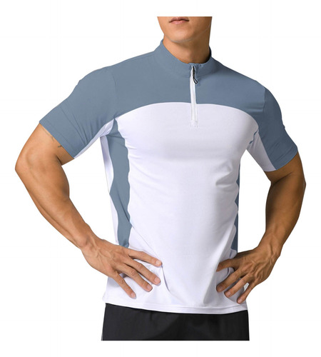 Camiseta Deportiva Deportiva De Manga Corta Elástica Con Cre