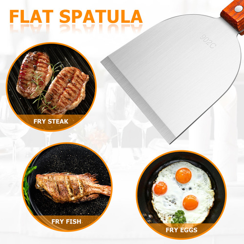 Espátula Para Carne Upkoch, Espátula Plana De Acero Inoxidab