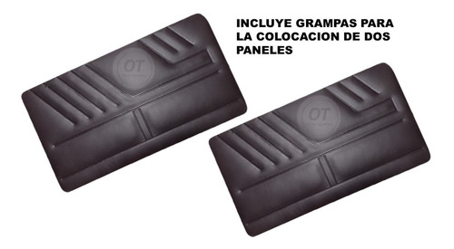 Panel Fiat 128 Europa - Super Europa  Negro 2 Del + Grampas