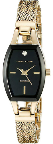 Reloj Mujer Anne Klein Cristal Mineral 25 Mm Ak/2184bkgb