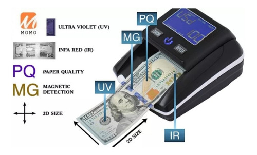 Imagen 3 de 3 de Maquina Verificadora Sumadora Dolares Y Euros Somos Tienda