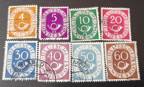 Sello Postal Alemania - Serie Básica 1951 ( 8 Sellos )