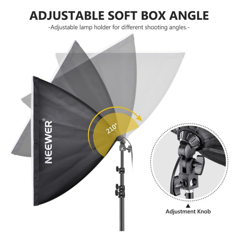 Neewer Kit Softbox Iluminacion Fotografico 60x60cm 700w (Usado)