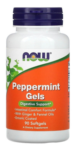 Now Foods Dietético Peppermint Menta Apoyo Digestivo 90softgels Sin Sabor