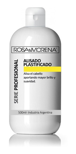 Imagen 1 de 3 de Alisado Plastificado 500ml Rosa & Morena Serie Profesional 