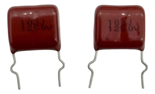 250x Capacitor Poliéster Metalizado 10nf 1250v (103j) 10mm