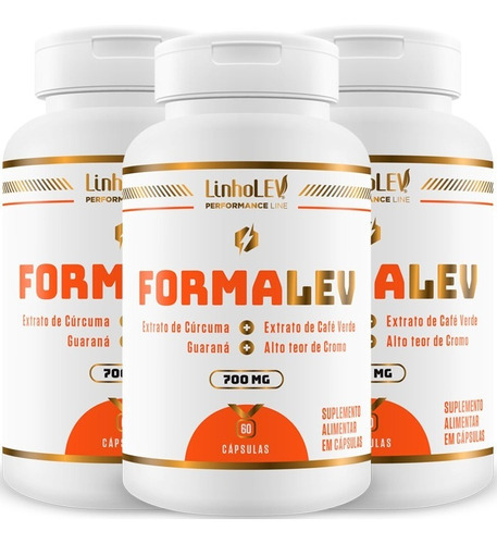 Extracto de cúrcuma, guaraná, café verde y cromo, 3 botellas sin sabor