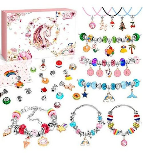 Kit De Pulseras Unicornio Para Niñas 5-12 Años