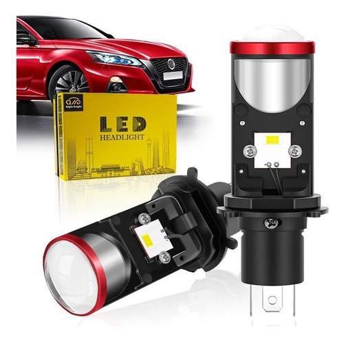 H4 Led Lenses Kit For Low High Beam Conversion Rhd Lhd