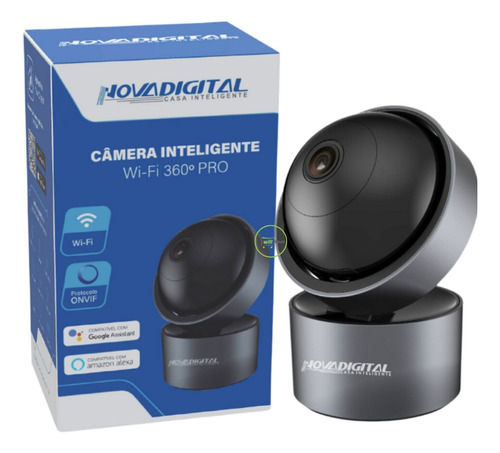 Câmera Inteligente Wifi 360º Pro Novadigital Tuya Alexa 