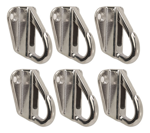 Colgador, 6 Ganchos De Acero Inoxidable, Hebilla De Resorte