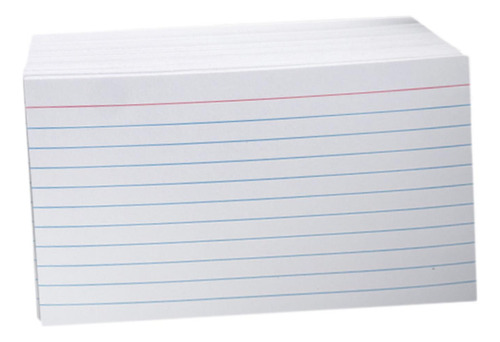 Tarjetas De Notas Rayadas, Fichas De 200 Hojas Blancas