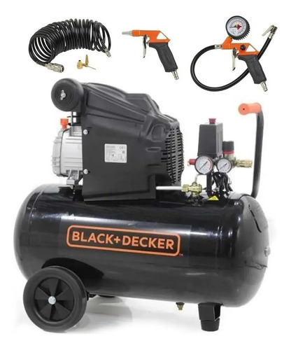 Compresor De Aire 50 Litros Black Decker 2 Hp Portatil