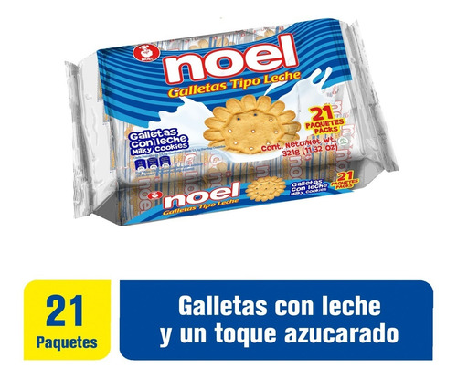 Galletas Noel Leche 21 Paquetes