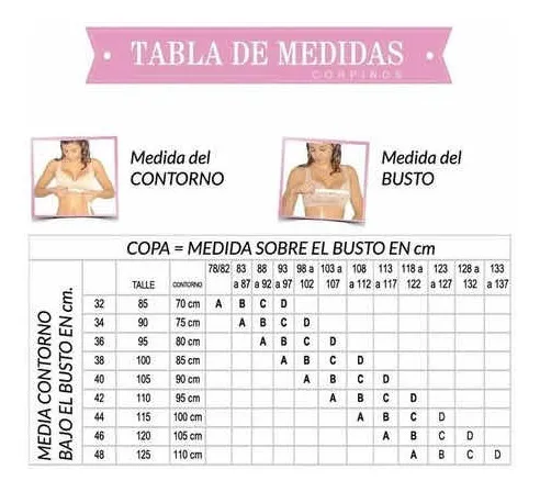 Talle 34 de corpiño deals