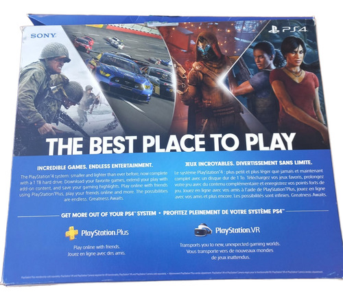 Playstation 4 Slim Edición Standard + 5 Juegos Negro (Usado)