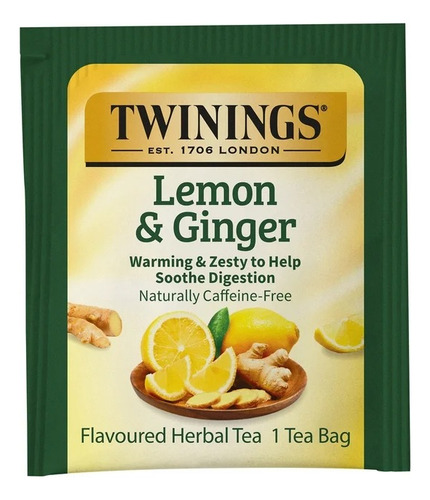 Te Twinings Limon Y Jengibre Lemon & Ginger Herbal Garganta