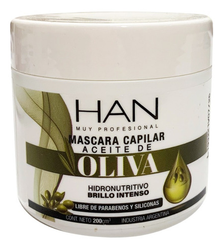 Han Enjuague +mascara + Crema De Peinar Oliva Antifrizz