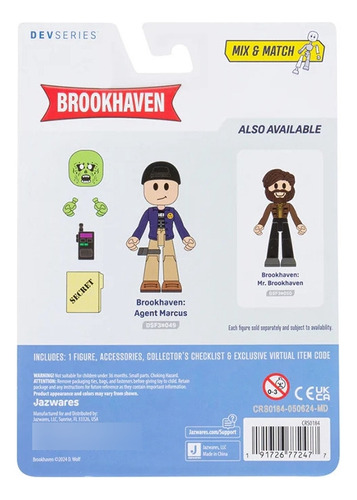 Figura Roblox Brookhaven Agent Marcus Dev Series